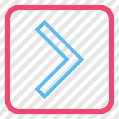 Ok ucu doğru vektör simgesi bir çerçeve içinde