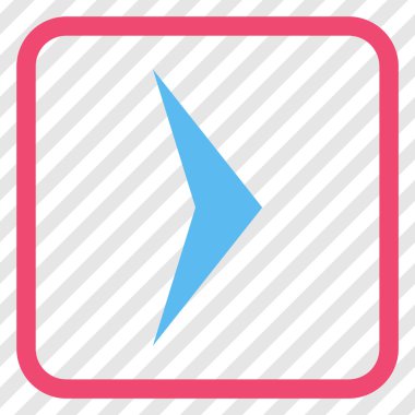 Ok ucu doğru vektör simgesi bir çerçeve içinde