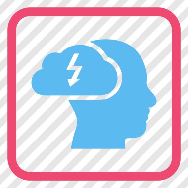 Beyin fırtınası vektör simgesi bir çerçeve içinde