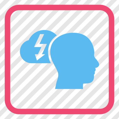 Beyin fırtınası vektör simgesi bir çerçeve içinde