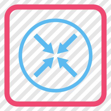 Merkezi oklar bir çerçeve içinde simge vektör