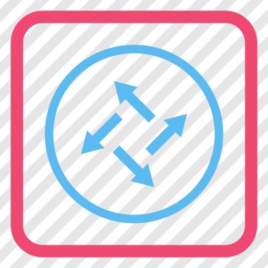 Santrifüj oklar bir çerçeve içinde simge vektör