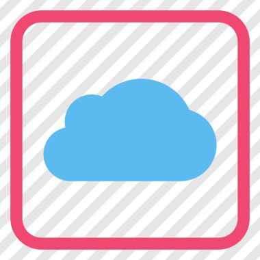 Bulut vektör simgesi bir çerçeve içinde