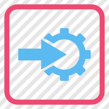 COG Tümleştirme vektör simgesi bir çerçeve içinde