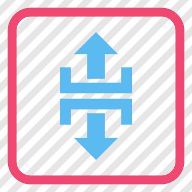 Düşey yönde vektör simgesi bir çerçeve içinde bölmek