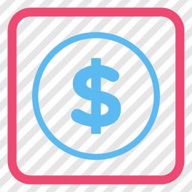 Doları vektör simgesi bir çerçeve içinde