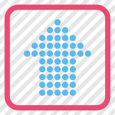 Vektör simgesi bir çerçeve içinde yukarı noktalı ok