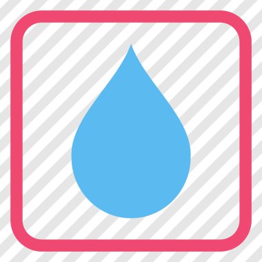 Damla vektör simgesi bir çerçeve içinde