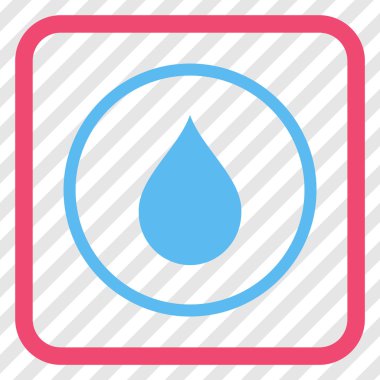 Damla vektör simgesi bir çerçeve içinde