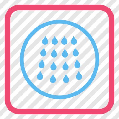 Damla vektör simgesi bir çerçeve içinde