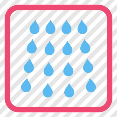 Damla vektör simgesi bir çerçeve içinde