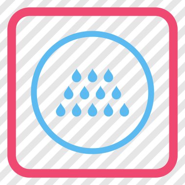 Damla vektör simgesi bir çerçeve içinde