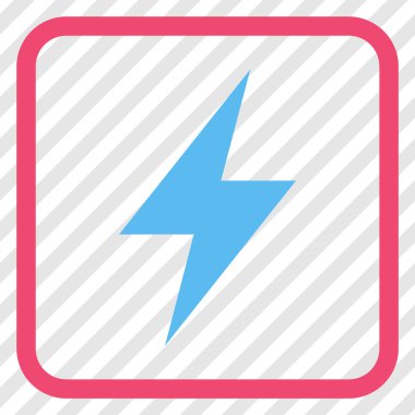 Elektrik Strike vektör simgesi bir çerçeve içinde