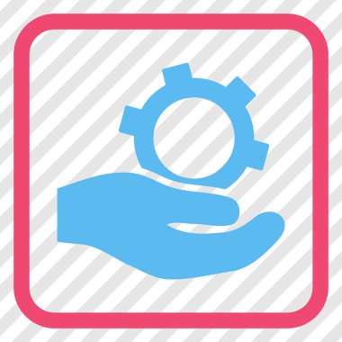 Bir çerçevedeki mühendislik hizmeti vektör simgesi