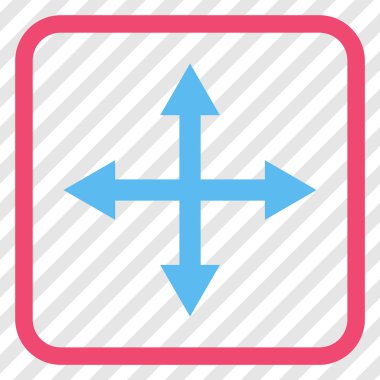 Genişletin okları vektör simgesi bir çerçeve içinde