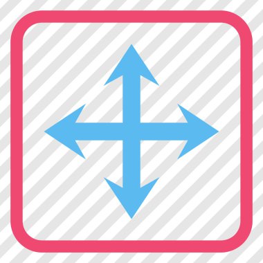 Genişletin okları vektör simgesi bir çerçeve içinde