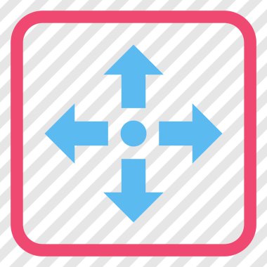 Genişletin okları vektör simgesi bir çerçeve içinde