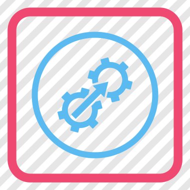 Dişli Tümleştirme vektör simgesi bir çerçeve içinde