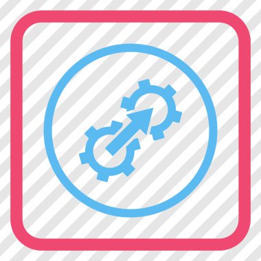 Dişli Tümleştirme vektör simgesi bir çerçeve içinde