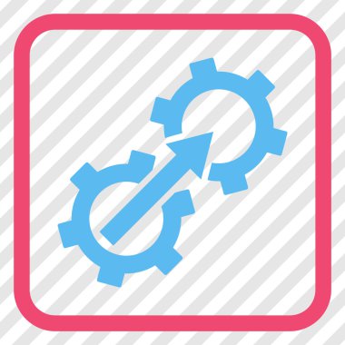 Dişli Tümleştirme vektör simgesi bir çerçeve içinde