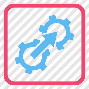 Dişli Tümleştirme vektör simgesi bir çerçeve içinde