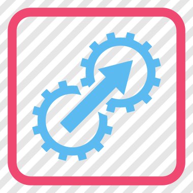 Dişli Tümleştirme vektör simgesi bir çerçeve içinde