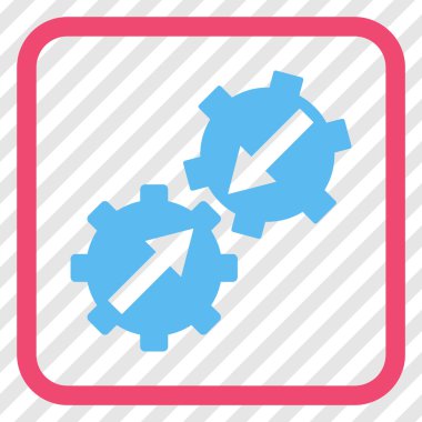 Dişli Tümleştirme vektör simgesi bir çerçeve içinde