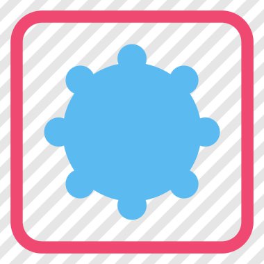 Dişli vektör simgesi bir çerçeve içinde