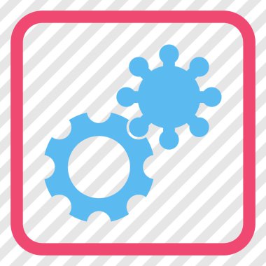 Gears'ı vektör simgesi bir çerçeve içinde