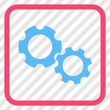 Gears'ı vektör simgesi bir çerçeve içinde