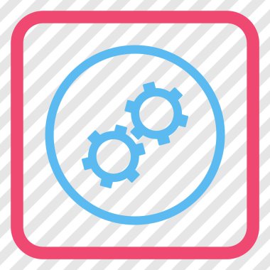 Gears'ı vektör simgesi bir çerçeve içinde