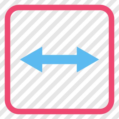 Yatay Çevir vektör simgesi bir çerçeve içinde