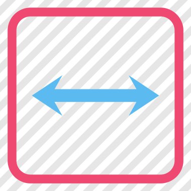 Yatay Çevir vektör simgesi bir çerçeve içinde