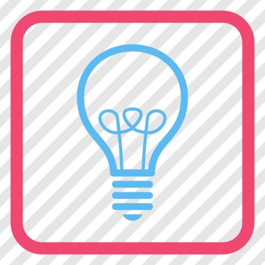 Lamba ampul vektör simgesi bir çerçeve içinde