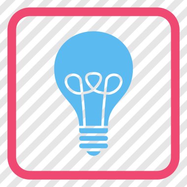 Lamba ampul vektör simgesi bir çerçeve içinde