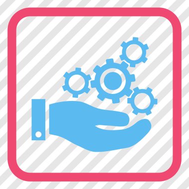 Mekanik Servisi vektör simgesi bir çerçeve içinde