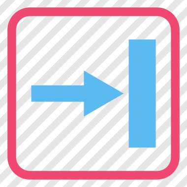 Doğru vektör simgesi bir çerçeve içinde hareket