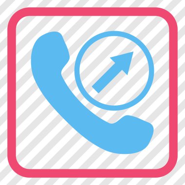 Giden arama vektör simgesi bir çerçeve içinde