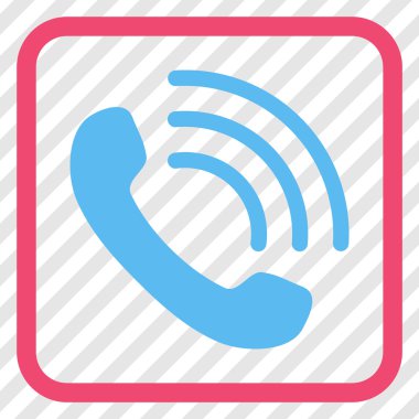 Telefon vektör simgesi bir çerçeve içinde