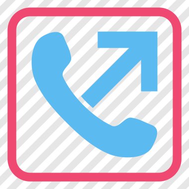 Giden arama vektör simgesi bir çerçeve içinde