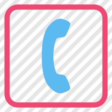 Telefon alıcı vektör simgesi bir çerçeve içinde