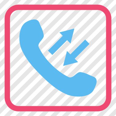 Vektör simgesi bir çerçevede konuşurken telefon