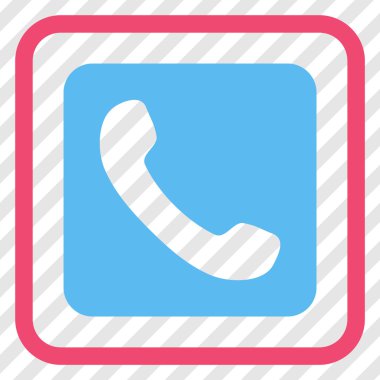 Telefon vektör simgesi bir çerçeve içinde