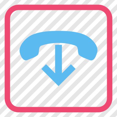 Vektör simgesi bir çerçeve içinde telefon asmak