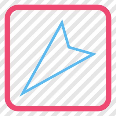 İşaretçi yaptı vektör simgesi bir çerçeve içinde aşağı