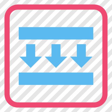 Basıncı vektör simgesi bir çerçeve içinde aşağı