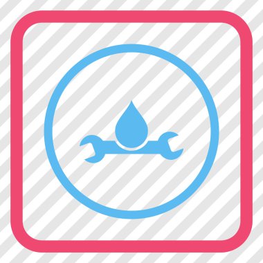 Sıhhi tesisat vektör simgesi bir çerçeve içinde