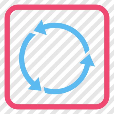 Geri dönüşüm vektör simgesi bir çerçeve içinde