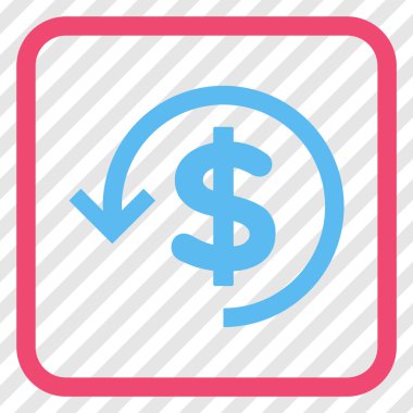 Geri ödeme vektör simgesi bir çerçeve içinde