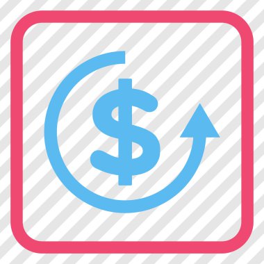 Geri ödeme vektör simgesi bir çerçeve içinde